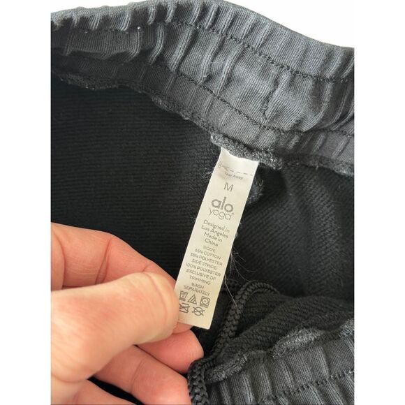 ALO YOGA  Courtside Tearaway Snap Pants Medium Black - Picture 4 of 9